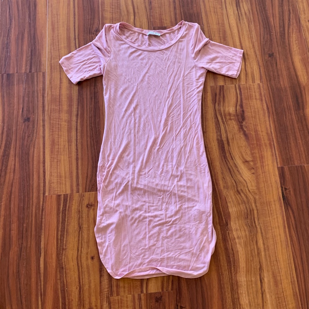 Pink body con dress